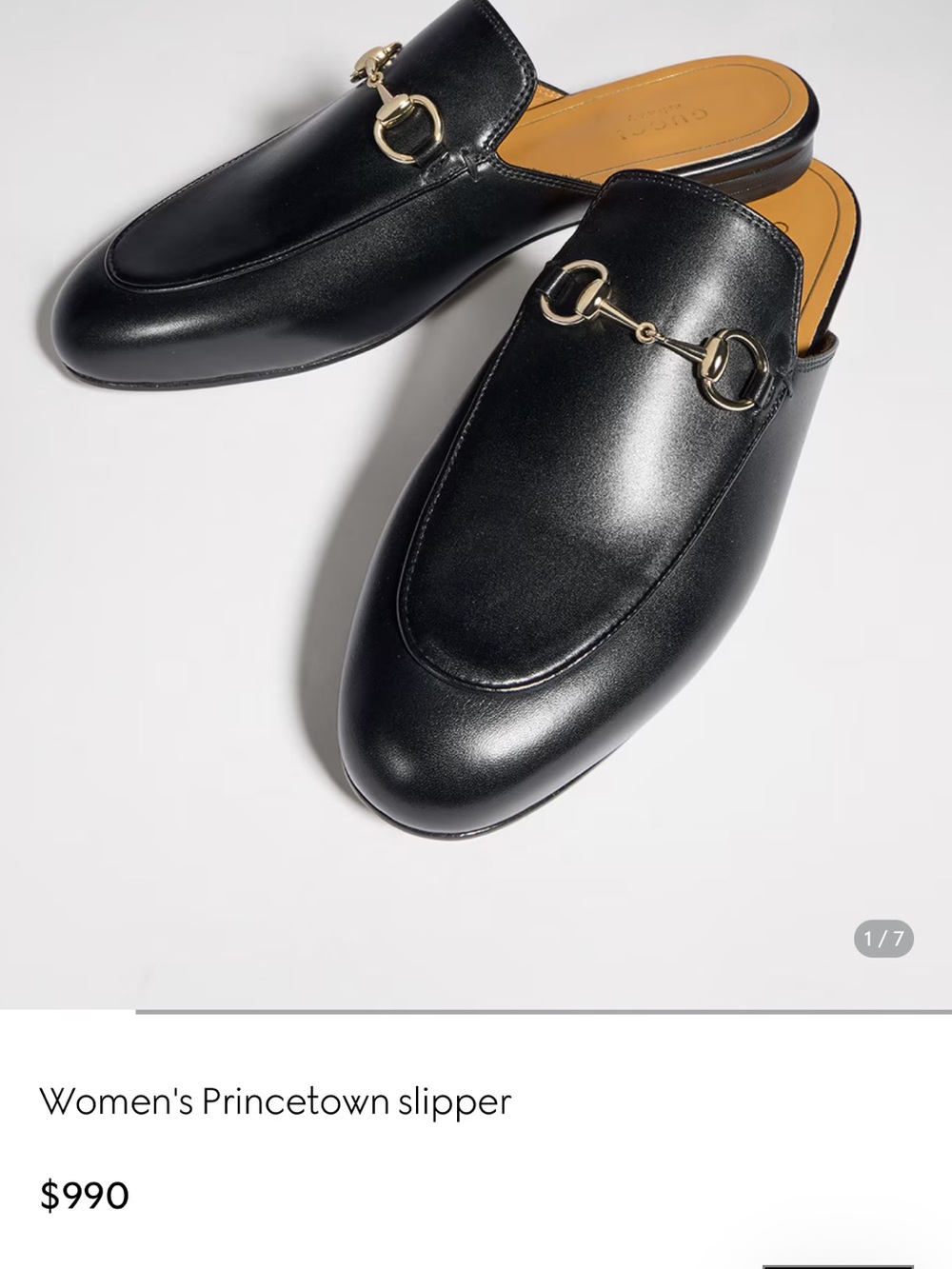 Gucci Black Leather Horsebit Princetown Mule